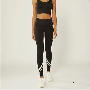 Tory Burch High-Rise Weightless Chevron Leggings